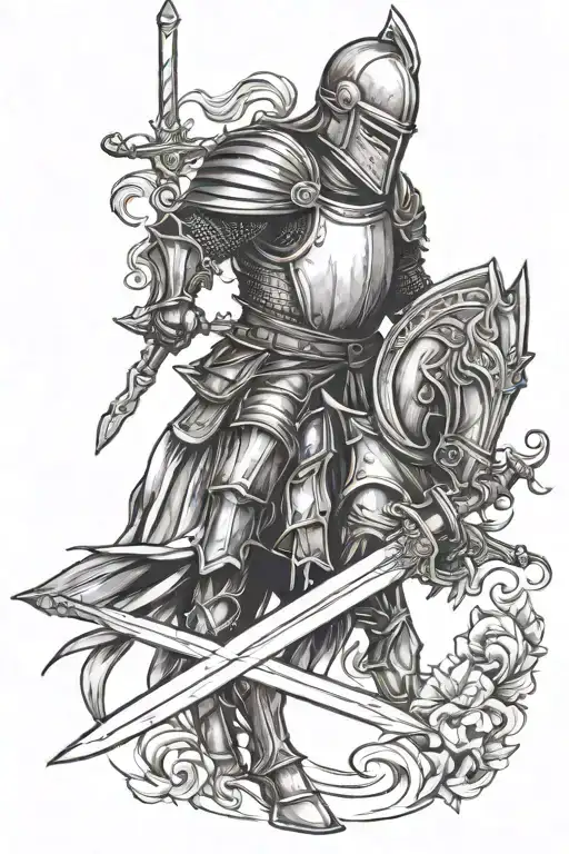 Knight Holding Sword