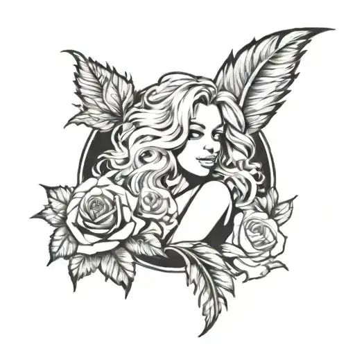 Shakira With Rose Tattoo Design