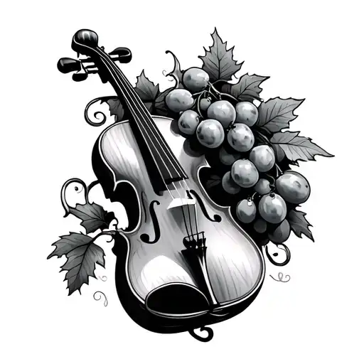 Violin With Grape Vine Wrapped