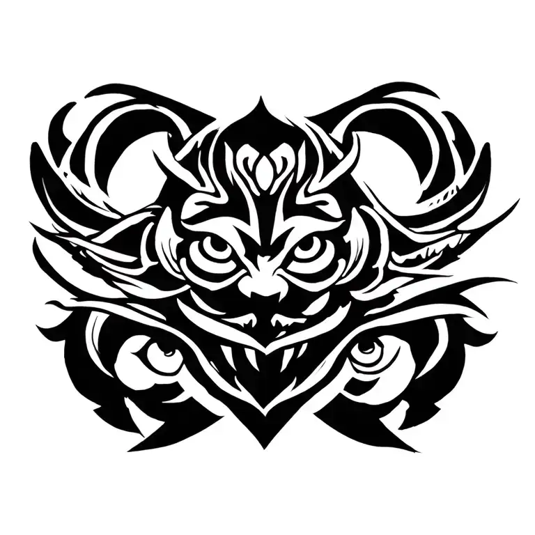 Korean Tribal Tatto Design