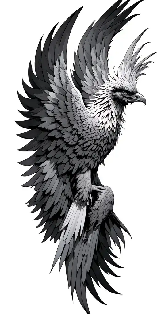 Phoenix Wings Spread Bright