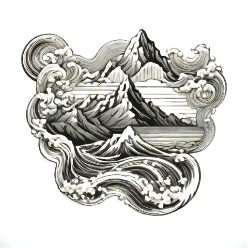 Basic Mountain And Sea Waves