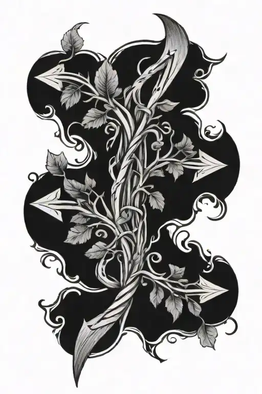 Vines With Western Arrows Coming Out Of It