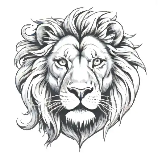 Half Sun And Half Lion Face