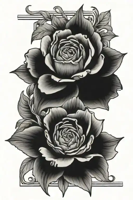 Flower With Roman Numerals