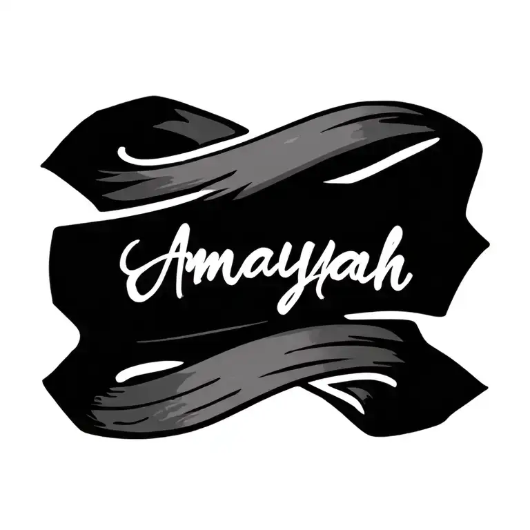 Ribbon With Name Amayah Written Inside