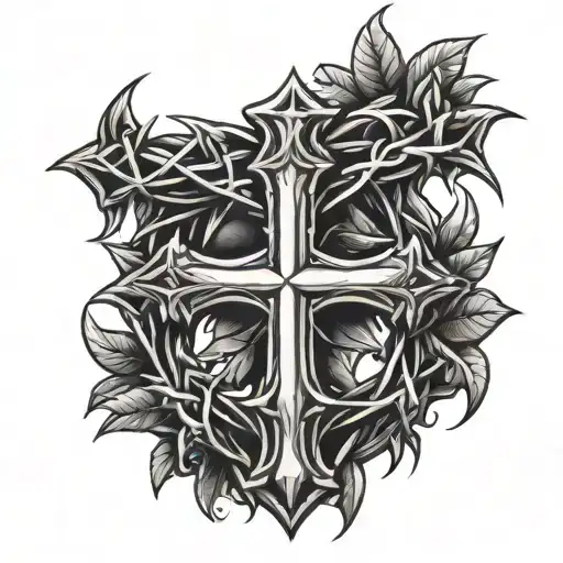 Cross Crown Of Thorns