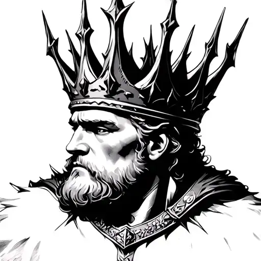 King Baldwin With Thorn Crown On Chest