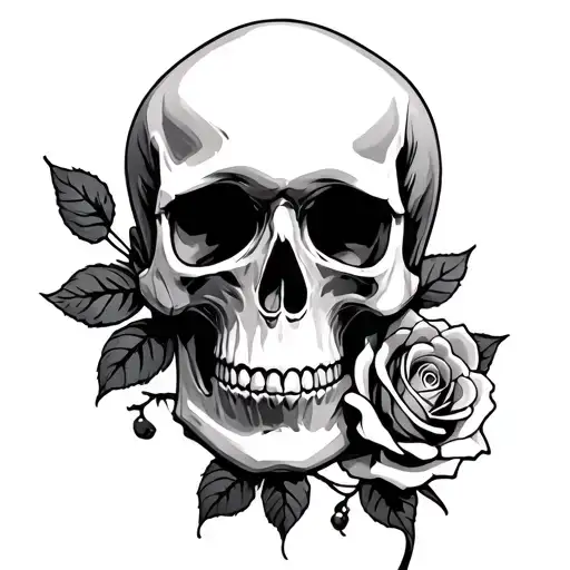 Skull And Rose
