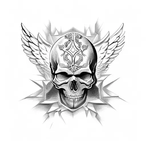 Angel Heaven Skull