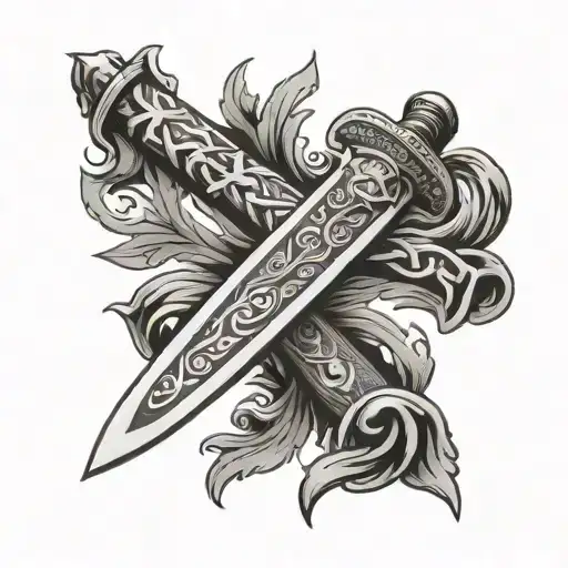 Traditional Weathered Viking Sword