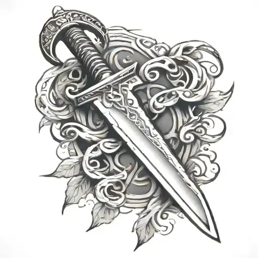 Traditional Weathered Viking Sword