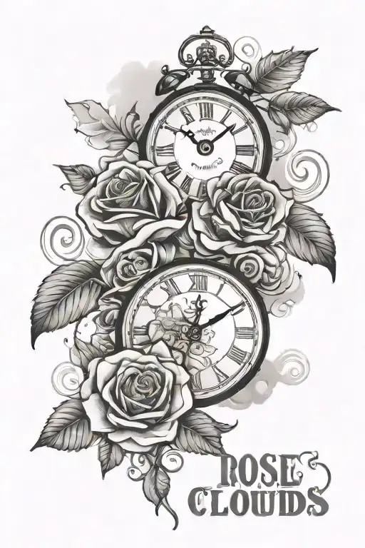 Rose Clouds Clock I Can Do Thing Through Christ Who Strengthens Me