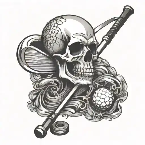 Skull And Golf Club
