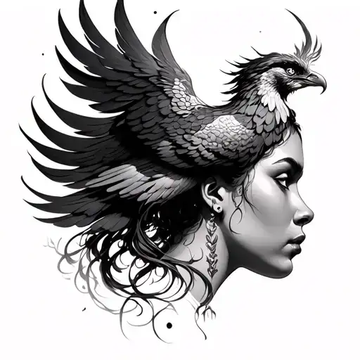 Phoenix Emerging From A Woman