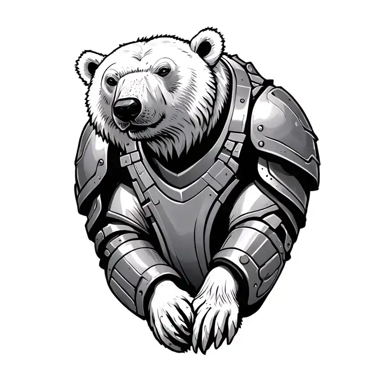 Armoured Polar Bear Whole Body