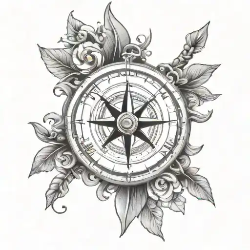 Vuknut And Compass Design