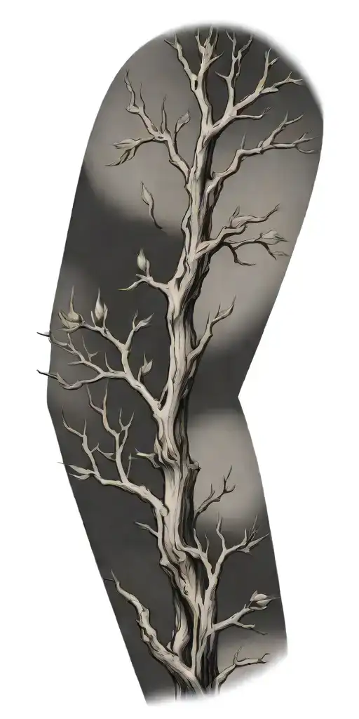 Pin Branch Growing On The Arm