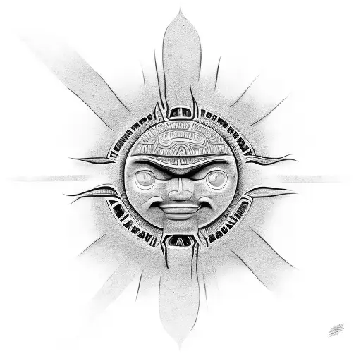 Maori Ta Moko Sun