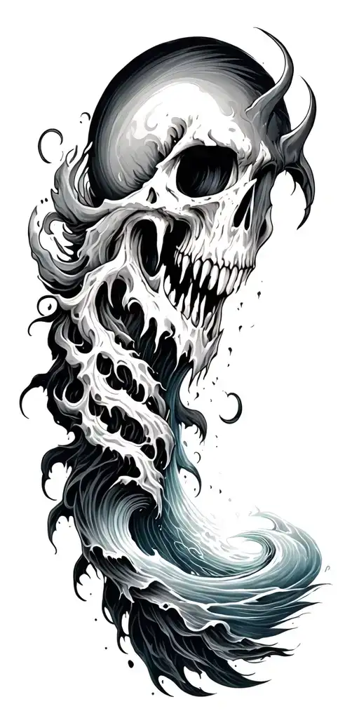 Dark Evil Ocean Theme Sleeve