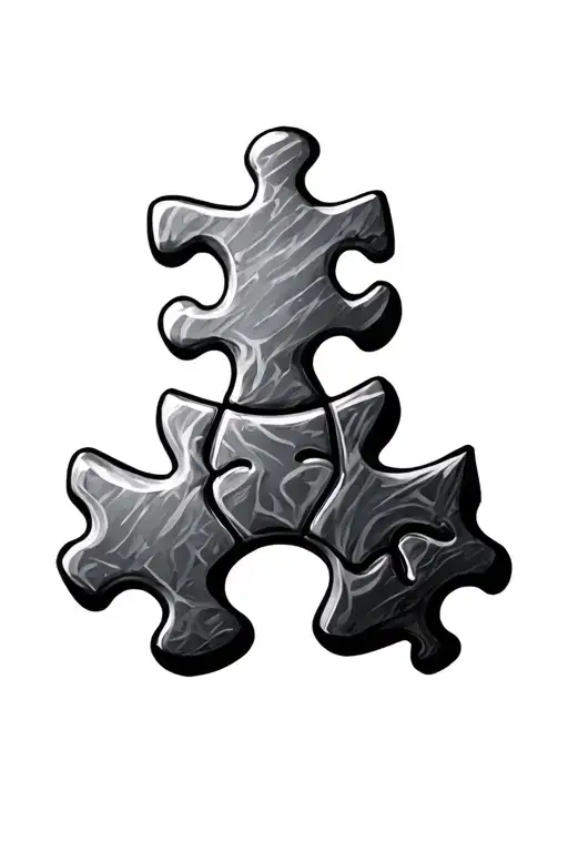 Puzzle Pieces Arranged