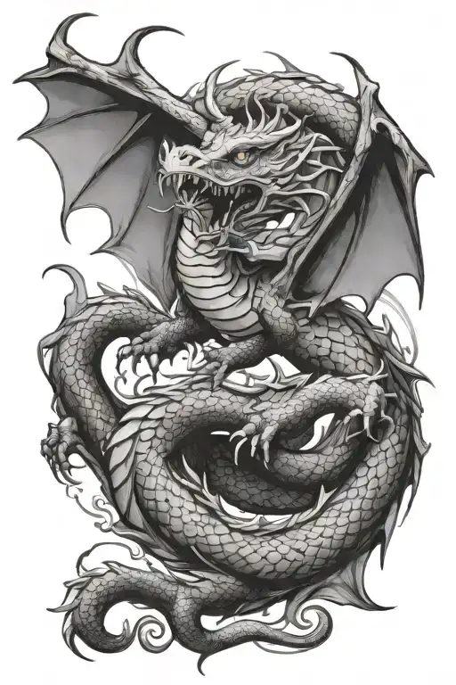 Dragon Climbing Down