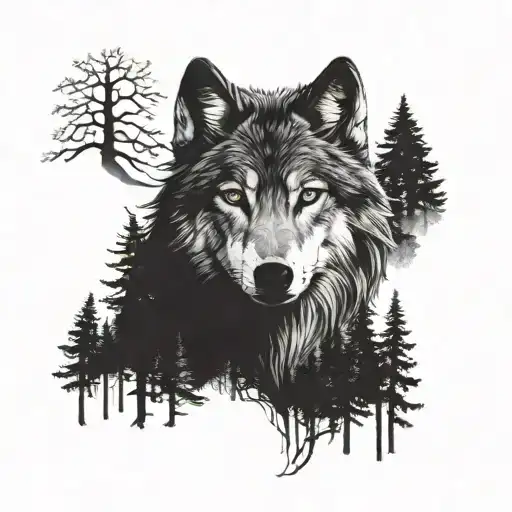 Wolf And Forest