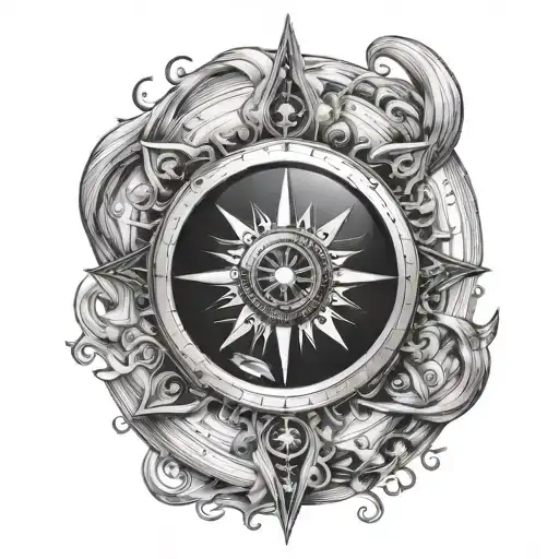 Compass And Eye Inside