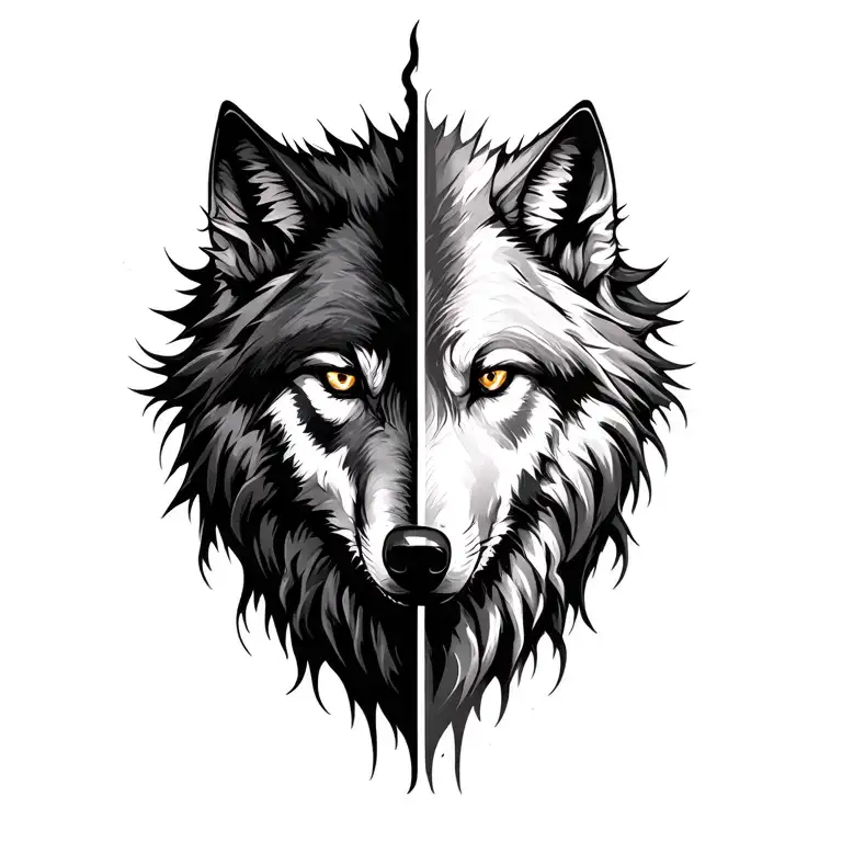 Wolf Split Good And Evil