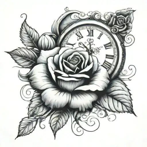 Rose & Clock
