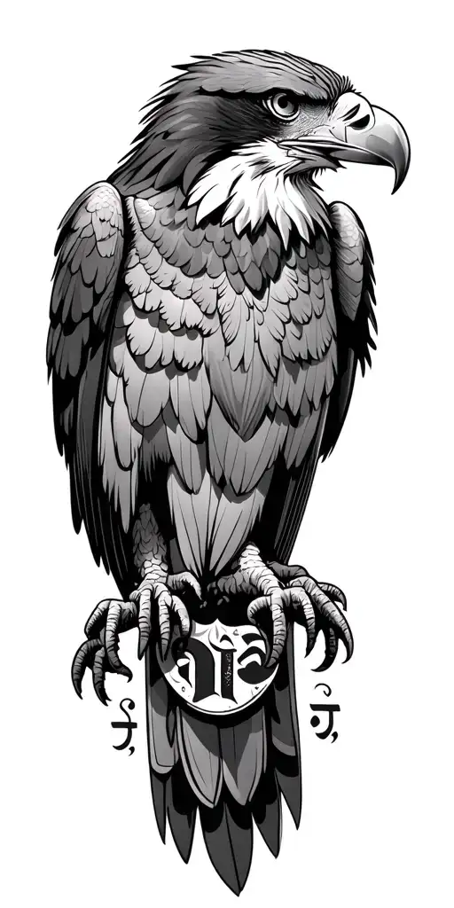 Eagle With Punjabi Writings