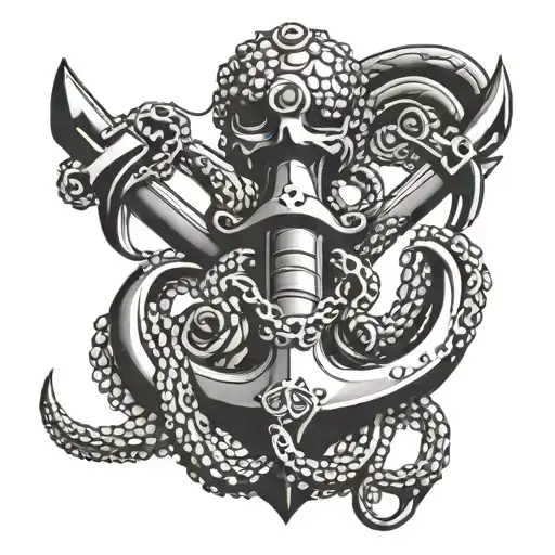 Anchor With Octopus