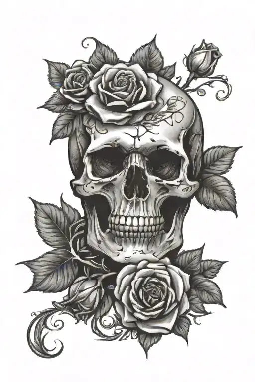 Skull And Roses