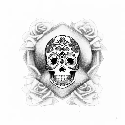 Sugar Skull With Beard