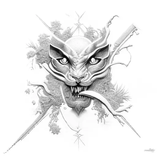 A Symbolic Representation Of Righteousness Intertwined With Elements Of Nature