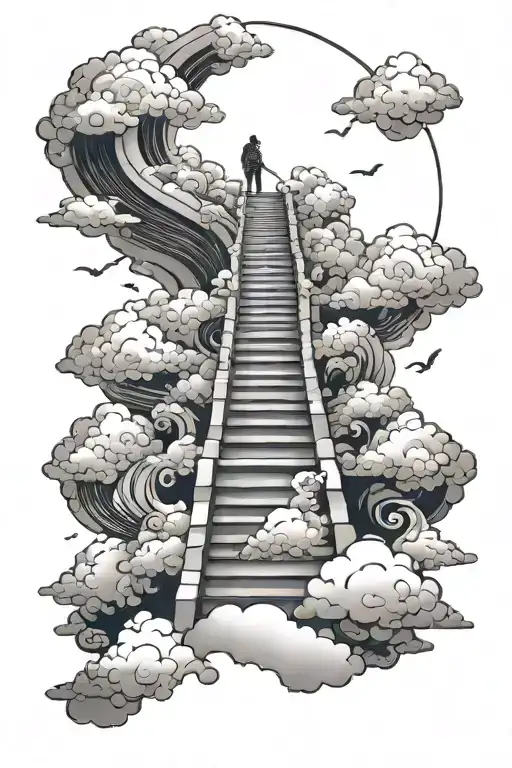 Stairway To Heaven With Clouds