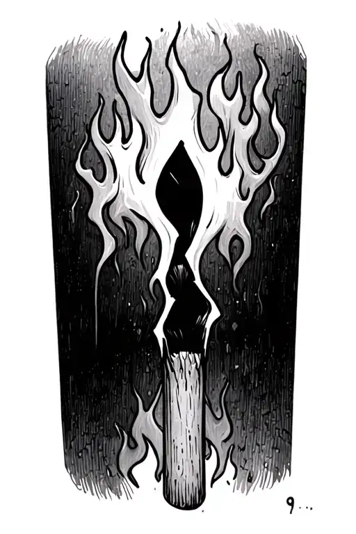 Broken Burning Match