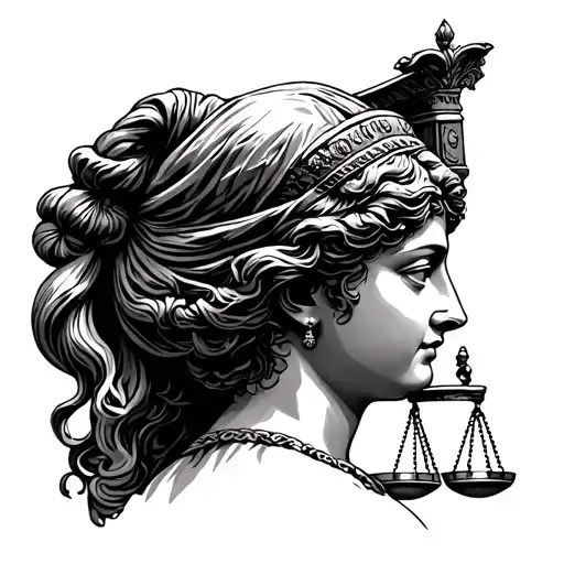 Justitia Roman Goddess