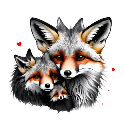 Family Fox Love