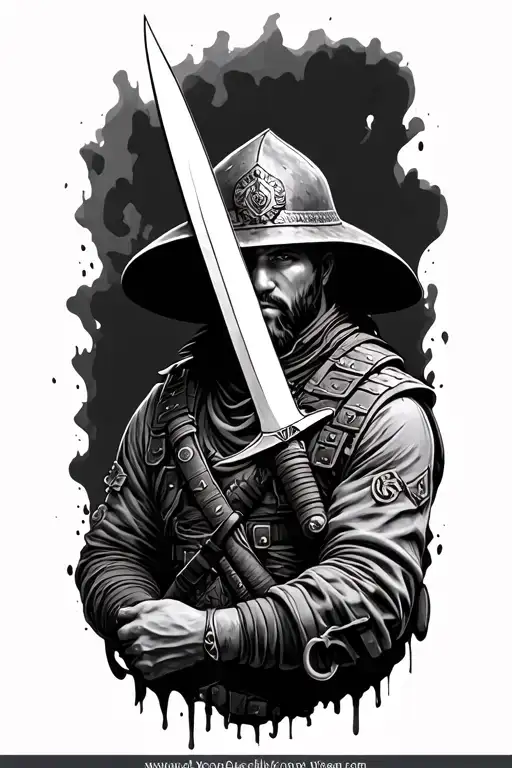 Soldier With A Yakut Knife In The Blood