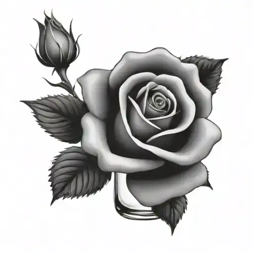 Rose In A Glass Vase