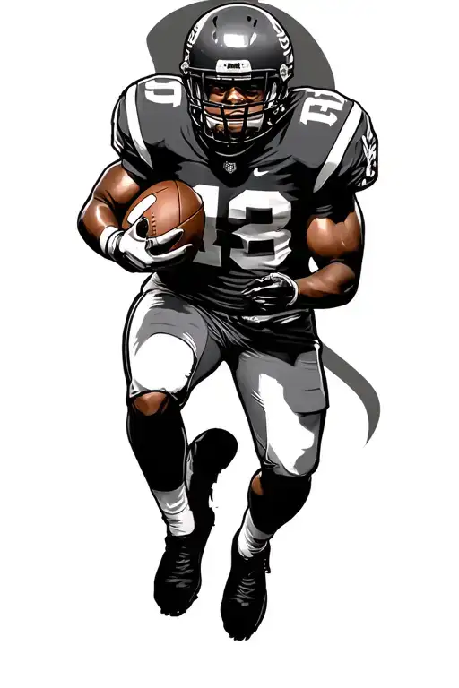 Football Player Kicking