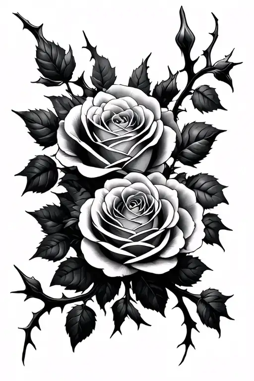 Gothic Roses And Thorns Growing