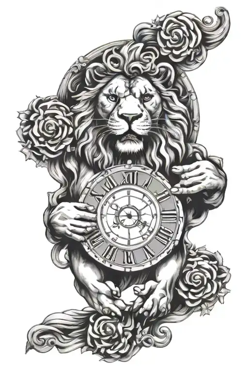 Horoscope Of Leo And Roman Number On Upper Hand