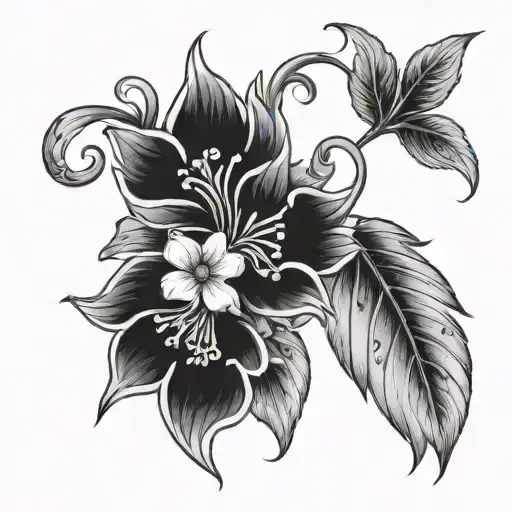 The Word Laavia As A Floral