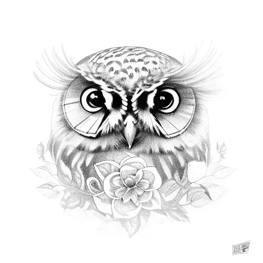 Flowers With Owl Already There