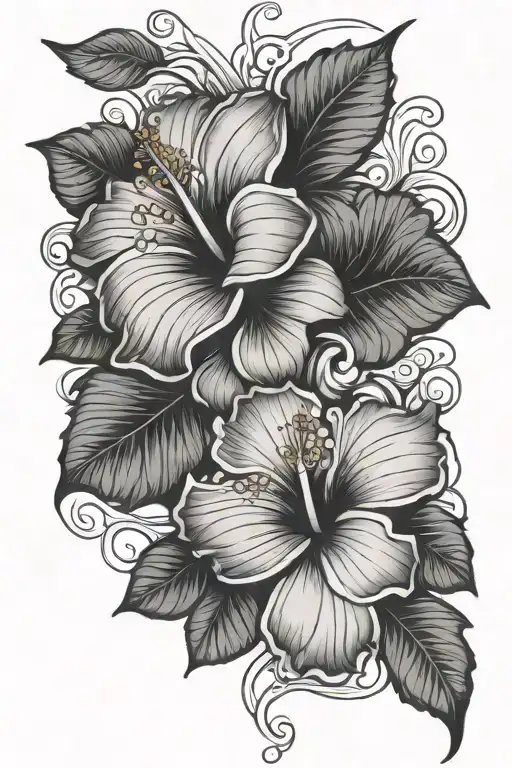 Coi Fish Waves Hibiscus's