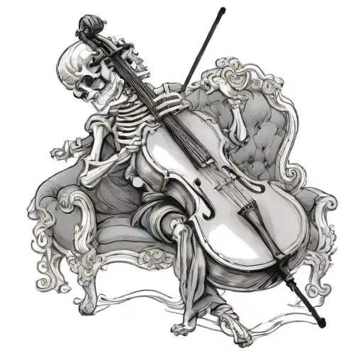 Skeleton Playing The Cello