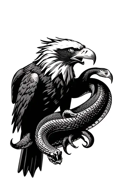 Eagle Fighting Snake
