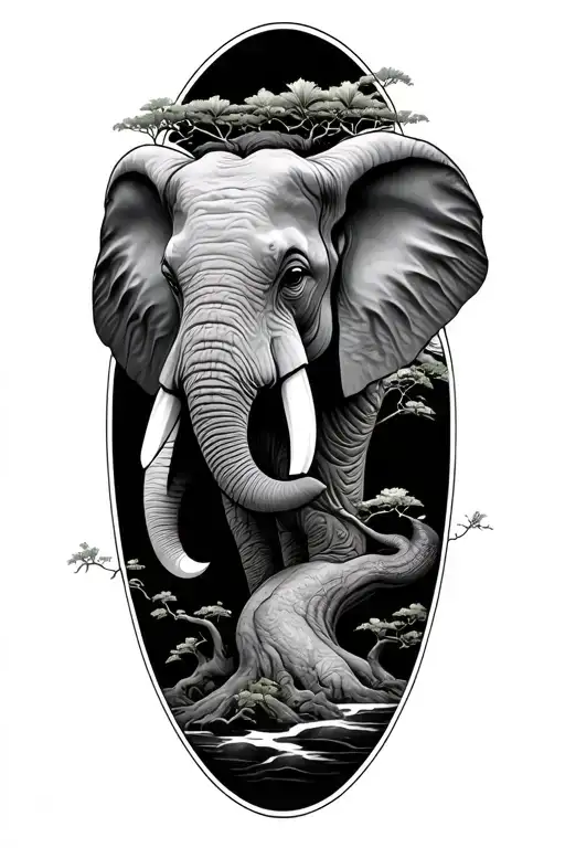 Bonsai Tree With Elephant Head